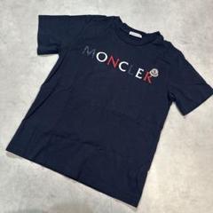 美品★モンクレール・キッズ ワッペン付 フラワーデザインTシャツ(6A) MONCLER モンクレール ロゴミニワッペン 半袖Tシャツ サイズ:XS