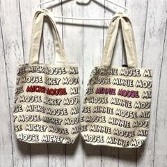 【新品未使用】ミッキー　ミニー スタンダードロゴ　トートバック　二枚セット