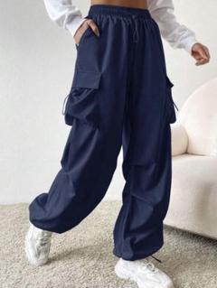 SHEIN EZ wear カーゴパンツ ネイビーのサムネイル