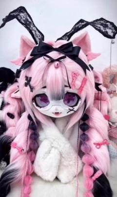 ☆即納 全頭マスク NO.193 コスプレ 着ぐるみ kigurumi 二次元