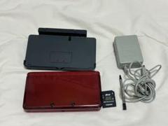 ニンテンドー3DS レッド 本体 8GBメモリーカード・モンハンクロス付
