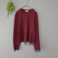 アリスバーリー［M］美品　薄手　細ボーダー　Tシャツ　カットソー　トップス　長袖