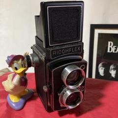 ヴィンテージ理研RICOHFLEX 二眼レフ外観合皮塗装目立つ傷無機能