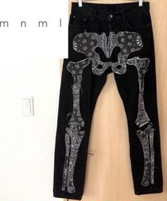 【美品】mnml skeleton ブラックデニムパンツ 30 中古・古着通販】mnml (ミニマル) スケルトンデニムパンツ