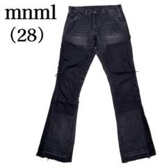 mnml フレアデニム 28 黒 カットオフ ストリート Y2K ストリート