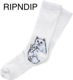 RIPNDIP リップンディップ ソックス ハイソックス 白のサムネイル