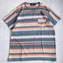RRL ボーダー ポケット Tシャツ XL ネイティブ ラルフローレン