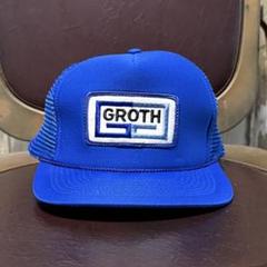 GROTH デッドストック　メッシュキャップ 企業系　ブルー　90's ワッペン
