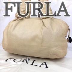 FURLA フルラ ハンドバッグ ミニボストン ベージュ レザー