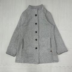 大きいサイズ【crocodile】フード付きウールコート　グレー　SIZE4L 大きいサイズ【crocodile】フード付きウールコート グレー