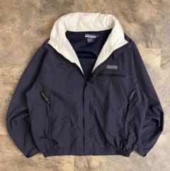 00s NAUTICAリバーシブルセーリングジャケット刺繍ロゴ茄子紺フェード 00s NAUTICAリバーシブルセーリングジャケット刺繍ロゴ茄子紺