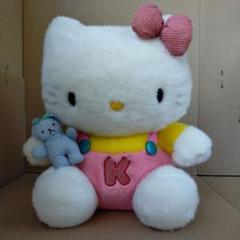 レトロ キティ 大 ぬいぐるみ お座りサイズ約34.5cm くまちゃん抱っこ