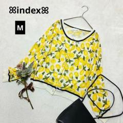1784★インデックス レモン柄春夏カーディガン【M】アイボリー 個性的 可愛い