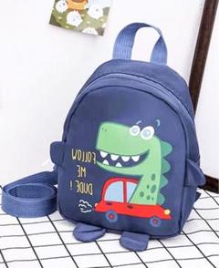 【新品】 キッズ リュック リュックサック 青 恐竜 車 子ども かわいい 鞄