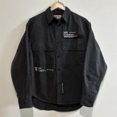 AAPE BY A BATHING APE コットン 刺繍 ロングスリーブシャツ