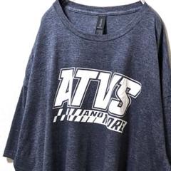 ギルダン ATVSアンドモア ロゴ Tシャツ グレー 灰色 3XL 古着