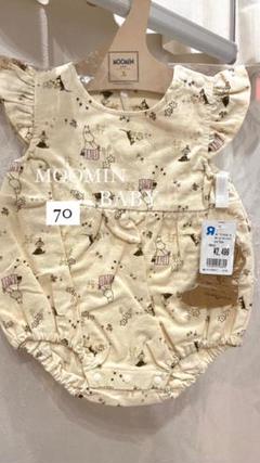 MOOMINBABY ムーミンベビー 肩フリル ロンパース 70