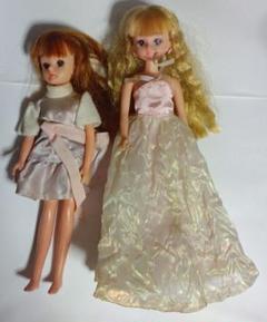 【レトロ】　リカちゃん？　ワンピース？　ドレス？　2体セット