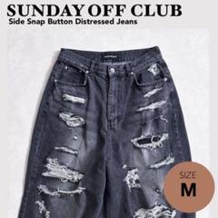Sundayoffclub ダメージデニムパンツ SUNDAYOFFCLUB（サンデイオフクラブ）の「韓国ブランド SUNDAY