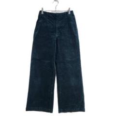 ユニクロ ストレートパンツ S 緑 ーデュロイ カジュアル 秋冬 上品 おしゃれ