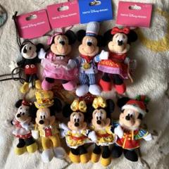 ♡美品♡ディズニー♡ミッキー＆ミニー♡ロックスターぬいぐるみ紐付きストラップ★☆ ディズニー ミッキーミニーぬいぐるみストラップまとめ売り