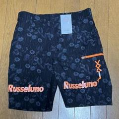 【値下げ②】Russeluno　ラッセルノ 黒 ハーフパンツ ロゴ付き 値下げ③】Russeluno ラッセルノ 黒 ハーフパンツ ロゴ付き