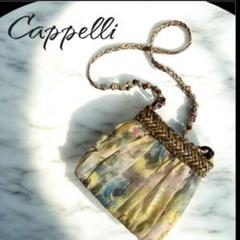 Cappelli カペッリ　花柄プリーツショルダーバッグ　美品
