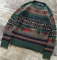 衝撃の1枚 圧巻の砂漠柄&フェアアイル柄 POLO SPORT ニット セーター