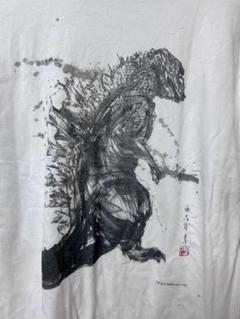 ゴジラ　アートTシャツ Lサイズ ホワイト