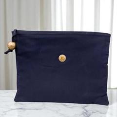 FENDI フェンディ ヴィンテージ ポーチ ネイビー