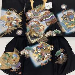 新品正絹産着祝着京友禅、本金、豪華友禅仕様、特選大将龍兜に祝い色紙虎古典創作品