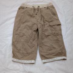 【美品】BURBERRYバーバリーキッズカーゴパンツ120Aベージュ人気上品