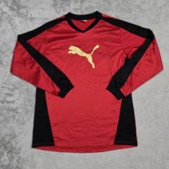 PUMA プーマ プラクティス Tシャツ 長袖 M レッド ブラック