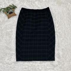 UNIQLO【S】チェック柄タイトスカート スリット 小さいサイズ 通勤 上品