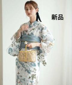 新品　セパレート　浴衣 レディース浴衣 2way浴衣　二部式　ブルー