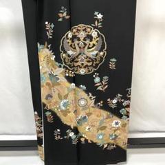 送料無料◆2025新品  専用C993正絹 黒留袖 金駒刺繍 鳳凰 作家物落款 五つ紋 比翼付 着物・浴衣