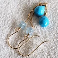 【agate アガット】ターコイズ・ブラウン モザイク柄ピアス agete（アガット）の「ピアス（ピアス（両耳用））」 - WEAR