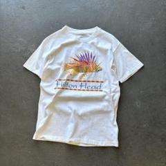 美品 90s アート USA製 シングルステッチ アッシュ Tシャツ 198 90s アートヴィンテージ プリントtシャツ USA製 シングル