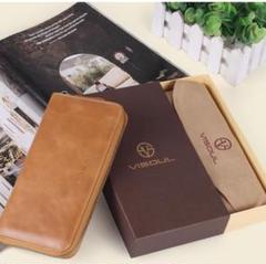 訳あり！新品未使用品！VISOUL 財布 ブラウン大容量 たくさん入る 長財布