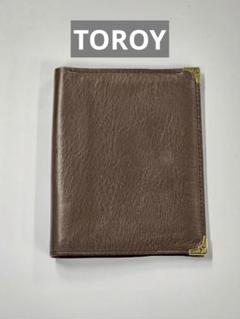 【TOROY二つ折り財布】新品未使用 レザー ブラウン 財布✨