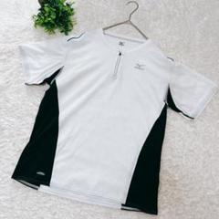 【MIZUNO ミズノ】 半袖 ユニフォーム (L) オフホワイト 黒