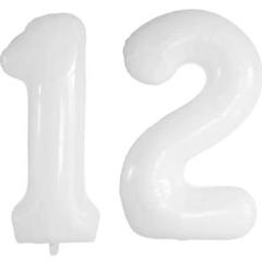 数字バルーン 1 2 ホワイト 誕生日 カーニバル 飾り付け 記念日 パーティー