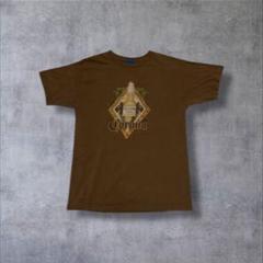 コロナビール企業ロゴ古着半袖TシャツフェードプリントブラウンR674