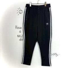 adidas ジャージパンツ(XL相当)トレフォイルロゴ サイドライン ブラック