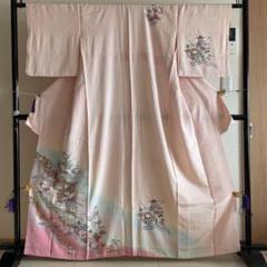 裄66 小紋 正絹 亀甲繋ぎ 文様散らし 着物 U-5658 裄66 小紋 正絹 亀甲繋ぎ 文様散らし 着物 U-5658 - メルカリ