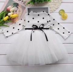 新品♡70cm♡ドッリボン×チュールドレス♡ 白