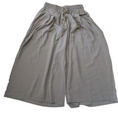 ガウチョパンツ キュロットパンツ 七分丈 無地 スカーチョ M