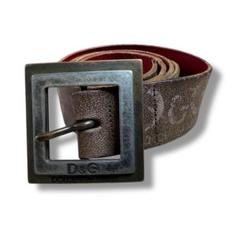 ★DOLCE&GABBANA★レザーベルト ドルガバ ブラウン 本革 バックル