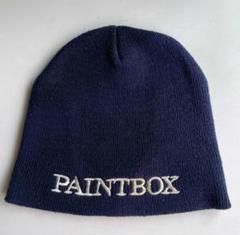 ■激ビンテージ■PAINTBOX_ DEATH SIDE_帽子ニット_紺色_中古のサムネイル