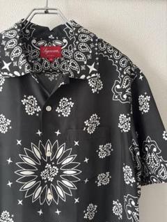 Supreme Bandana Silk S/S Shirt M Black